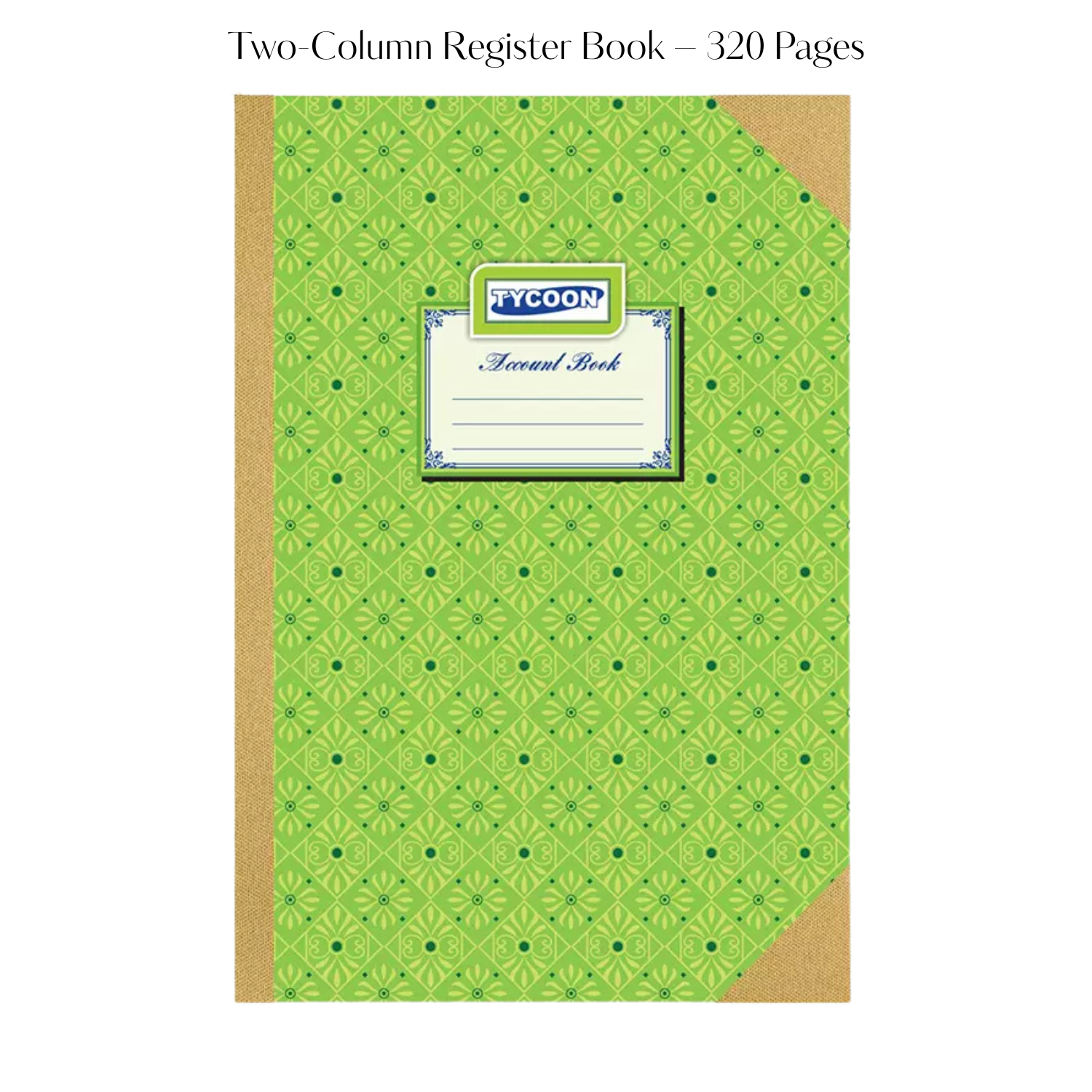 Two-Column Register Book – 320 Pages, Hardbound